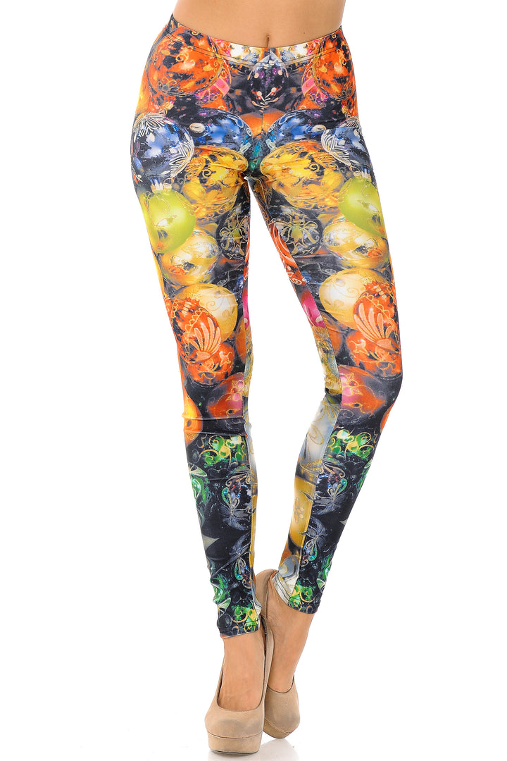 Wholesale Gorgeous Christmas Ornament Plus Size Leggings