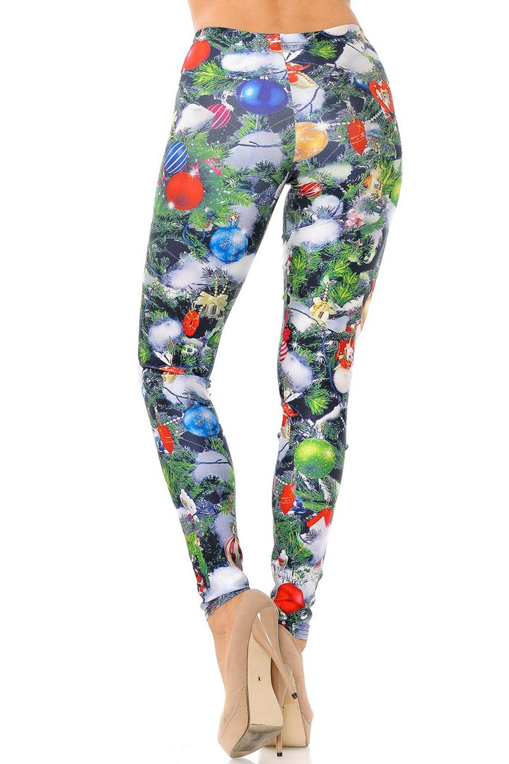 Wholesale Trimmed Up Christmas Tree Plus Size Leggings