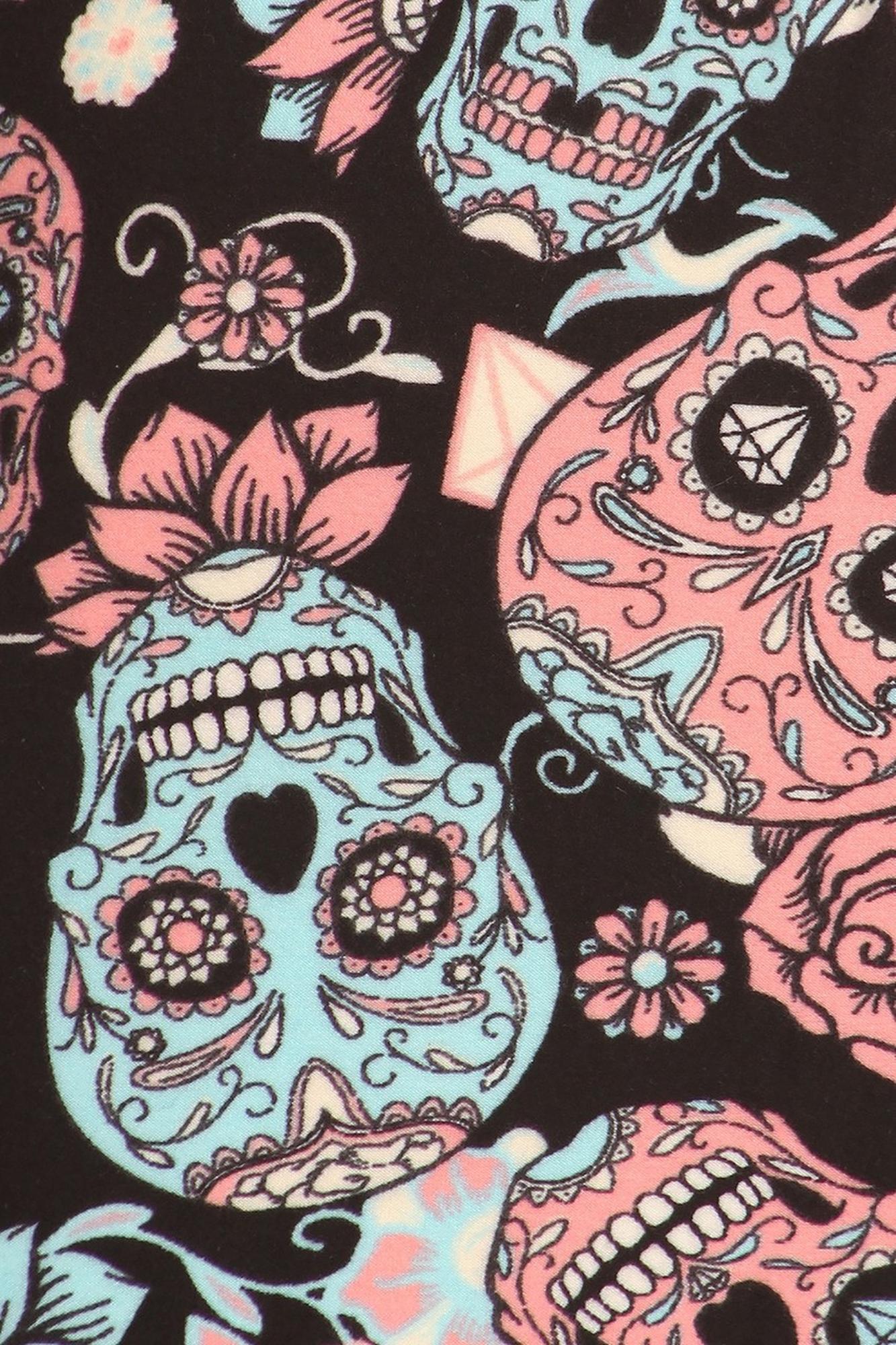 Wholesale Buttery Smooth Sugar Skull Plus Size Leggings