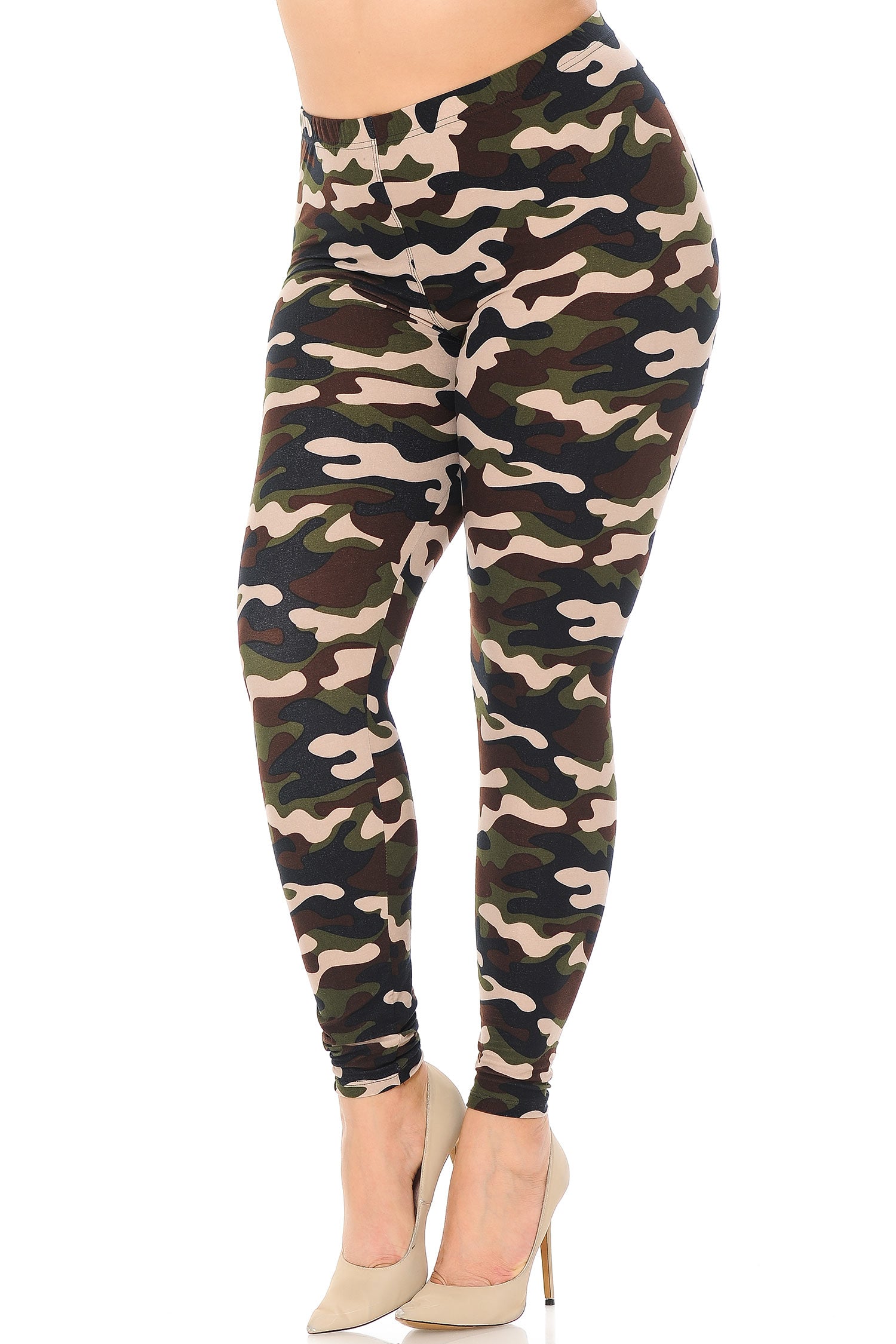 Wholesale Buttery Smooth Flirty Camouflage Plus Size Leggings