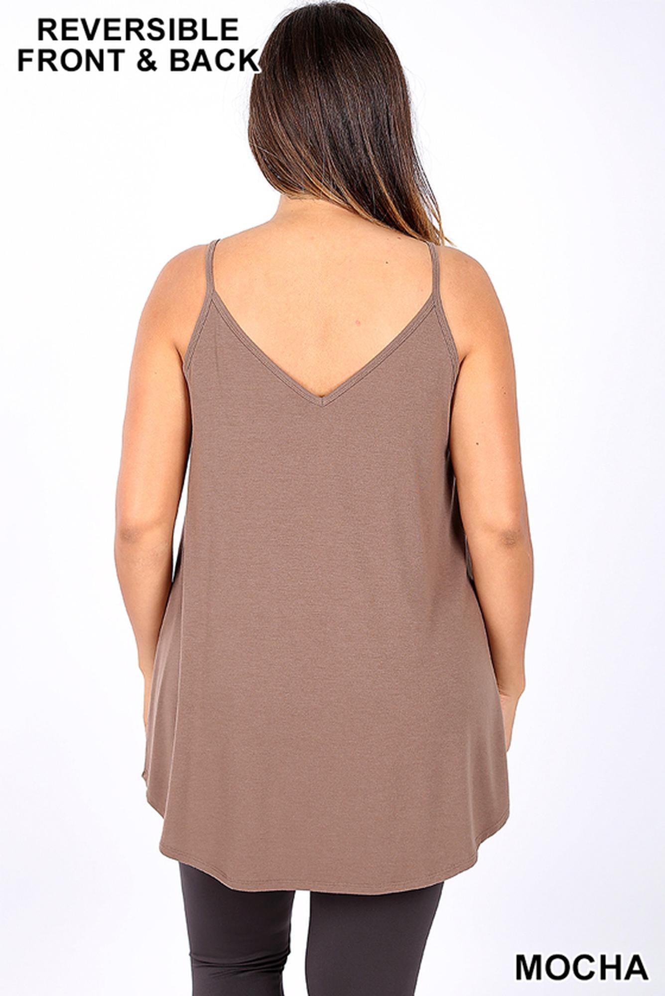Wholesale Reversible Spaghetti Strap Rayon Plus Size Camisole