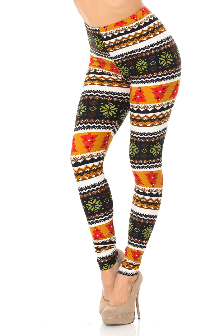 Wholesale Buttery Smooth Christmas Tree and Snowflake Leggings