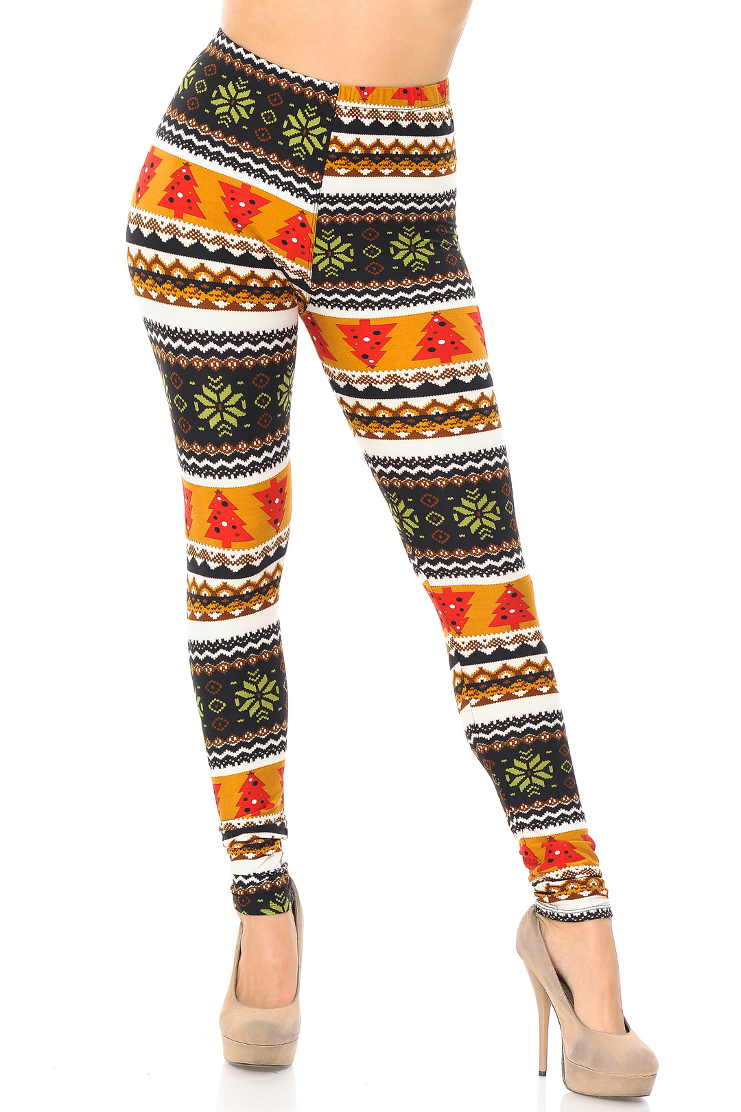 Wholesale Buttery Smooth Christmas Tree and Snowflake Leggings