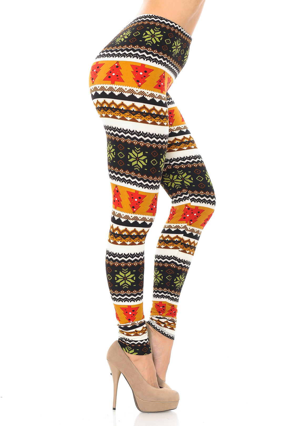 Wholesale Buttery Smooth Christmas Tree and Snowflake Leggings
