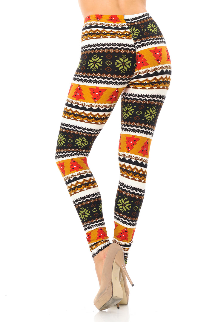 Wholesale Buttery Smooth Christmas Tree and Snowflake Leggings