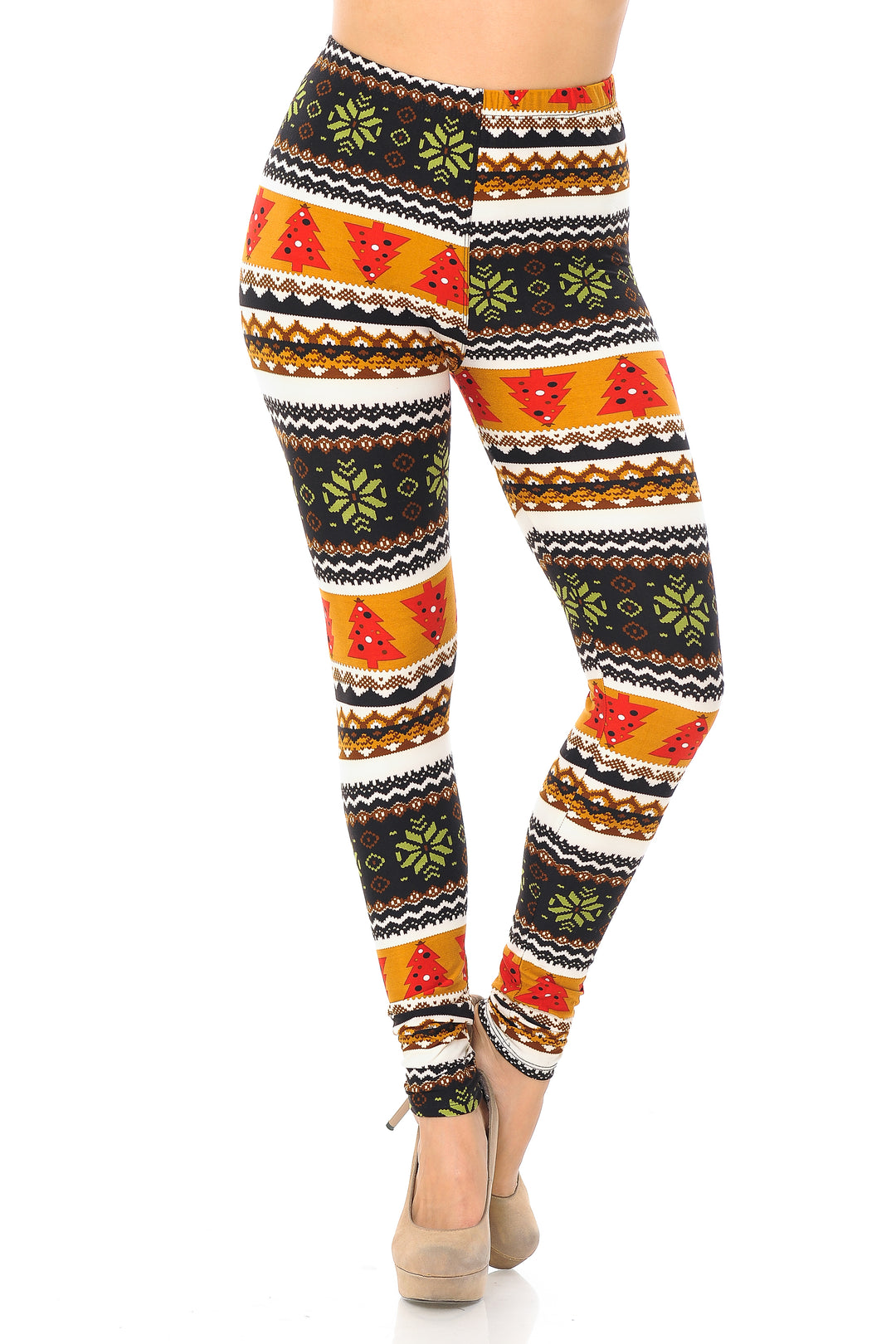 Wholesale Buttery Smooth Christmas Tree and Snowflake Leggings