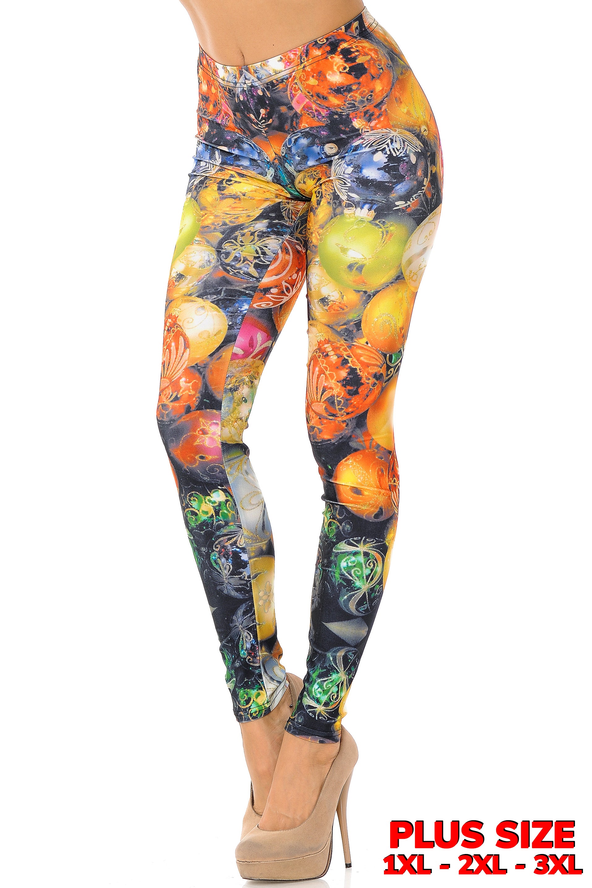 Wholesale Gorgeous Christmas Ornament Plus Size Leggings