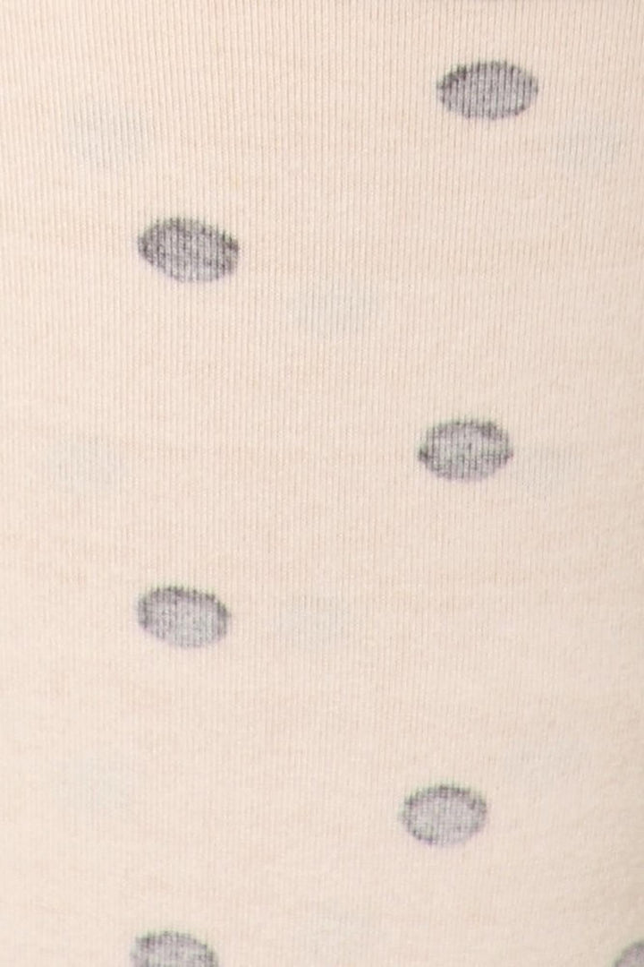 Wholesale Buttery Smooth Black on Beige Polka Dot Leggings