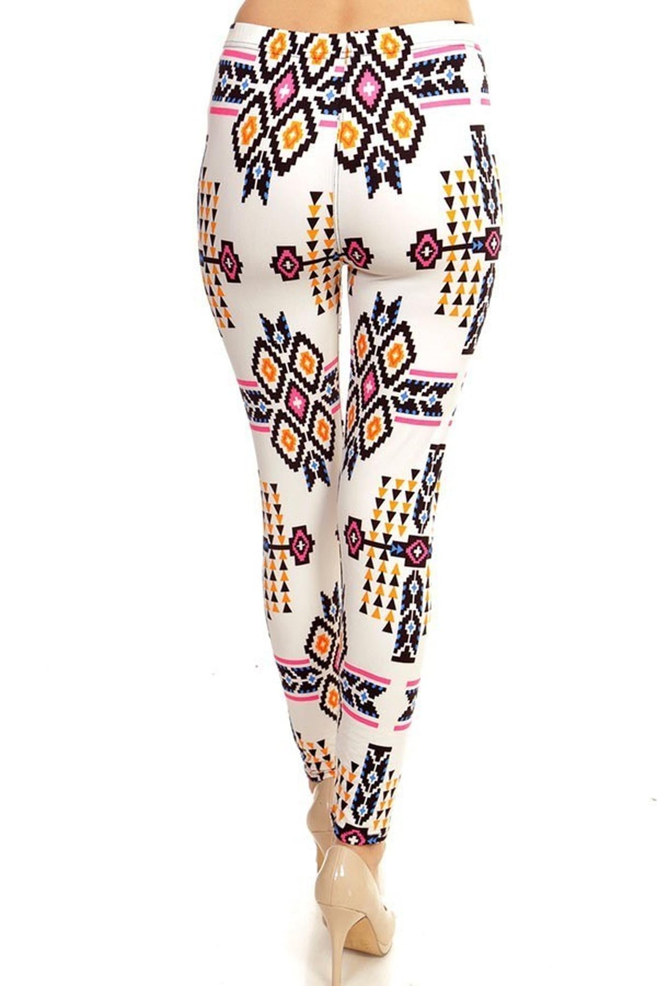 Wholesale Buttery Soft Ivory Tribal Leggings