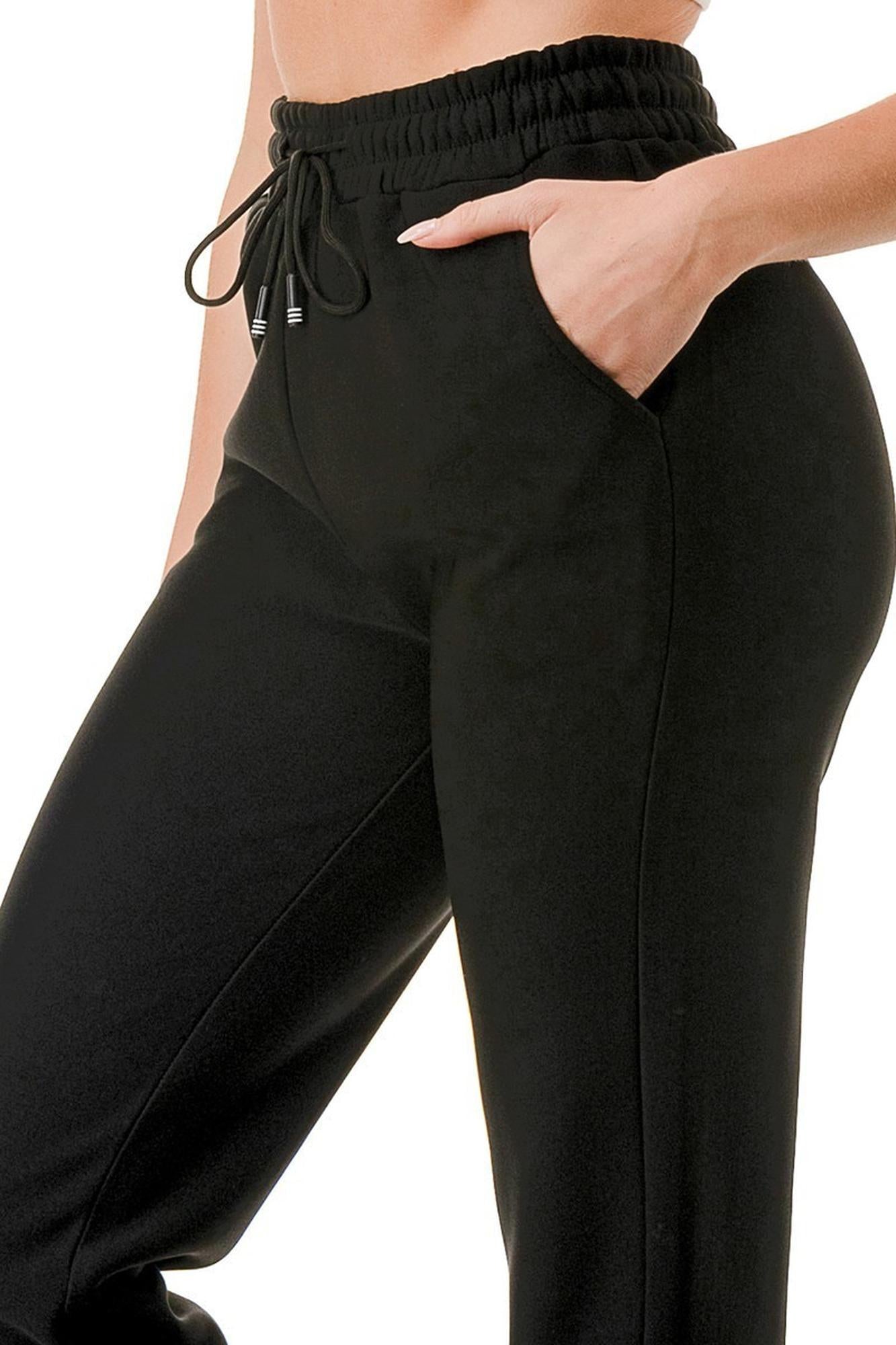 Wholesale Cozy Warm Fleece Lined Jogger with Drawstring