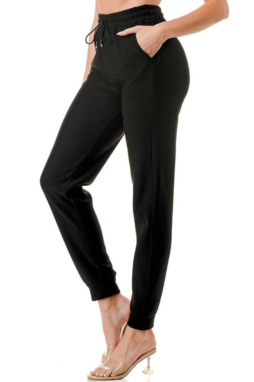 Wholesale Cozy Warm Fleece Lined Jogger with Drawstring