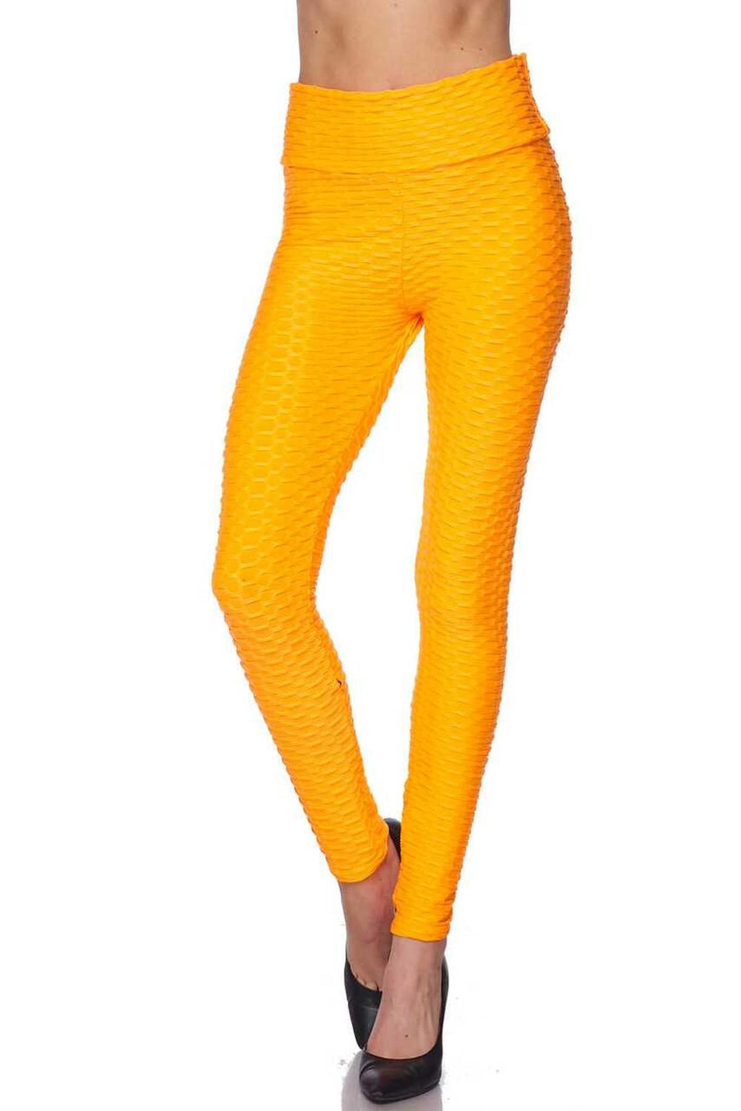 Wholesale Scrunch Butt Popcorn Textured High Waisted Leggings with Pockets - Zinati (W&J)