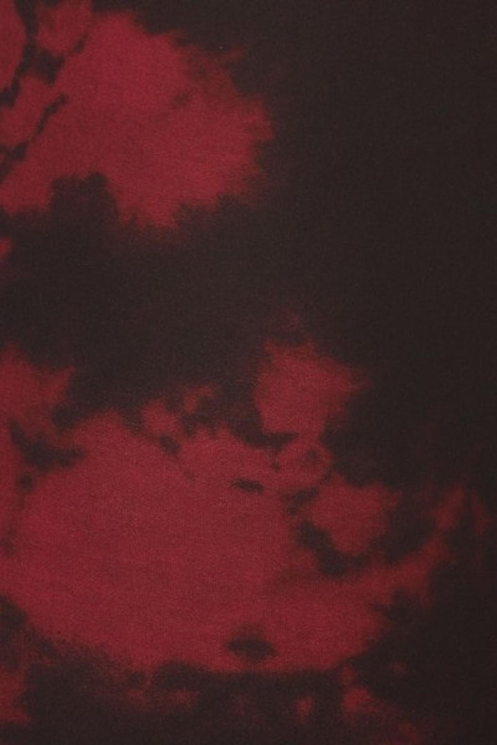 Wholesale Buttery Smooth Burgundy Tie Dye Biker Shorts