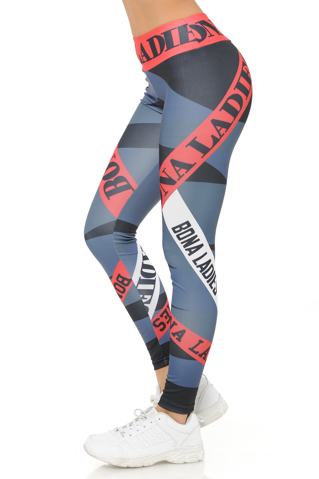 Wholesale Ladies Charcoal Banded High Waisted Sport Leggings