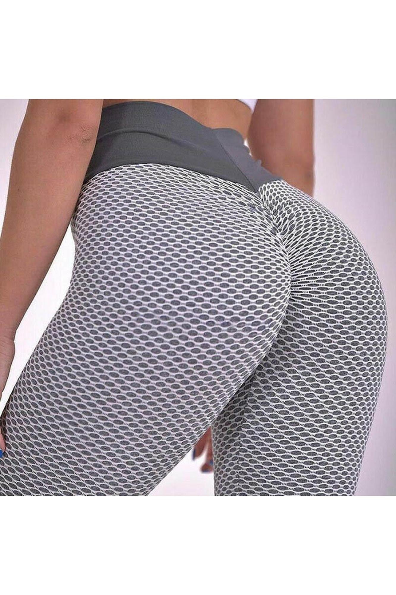 Wholesale Contrast Textured Scrunch Butt Leggings - NO POCKETS
