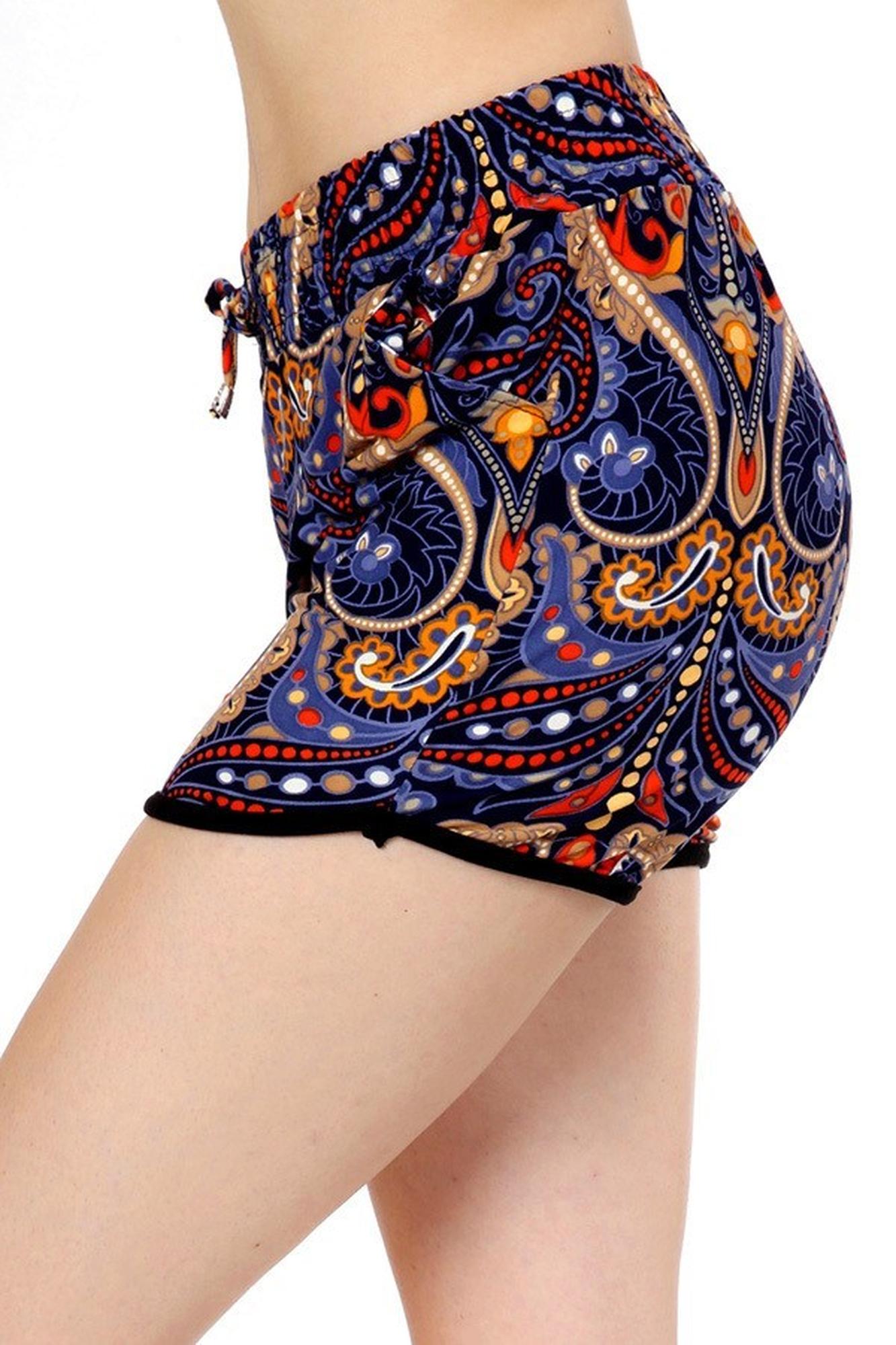 Wholesale Buttery Smooth Vegas Paisley Dolphin Shorts