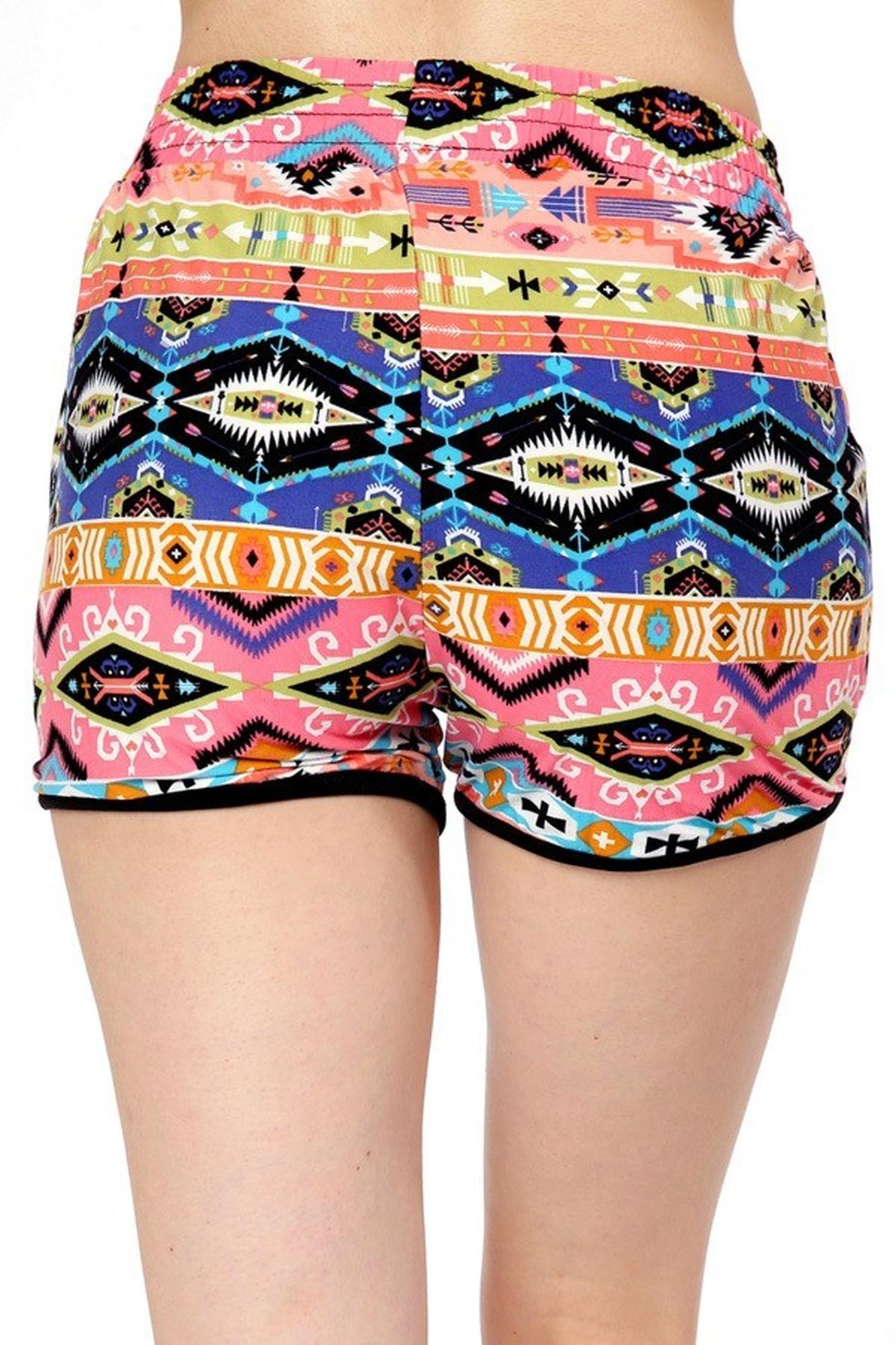 Wholesale Buttery Soft 90s Colorful Tribal Dolphin Shorts