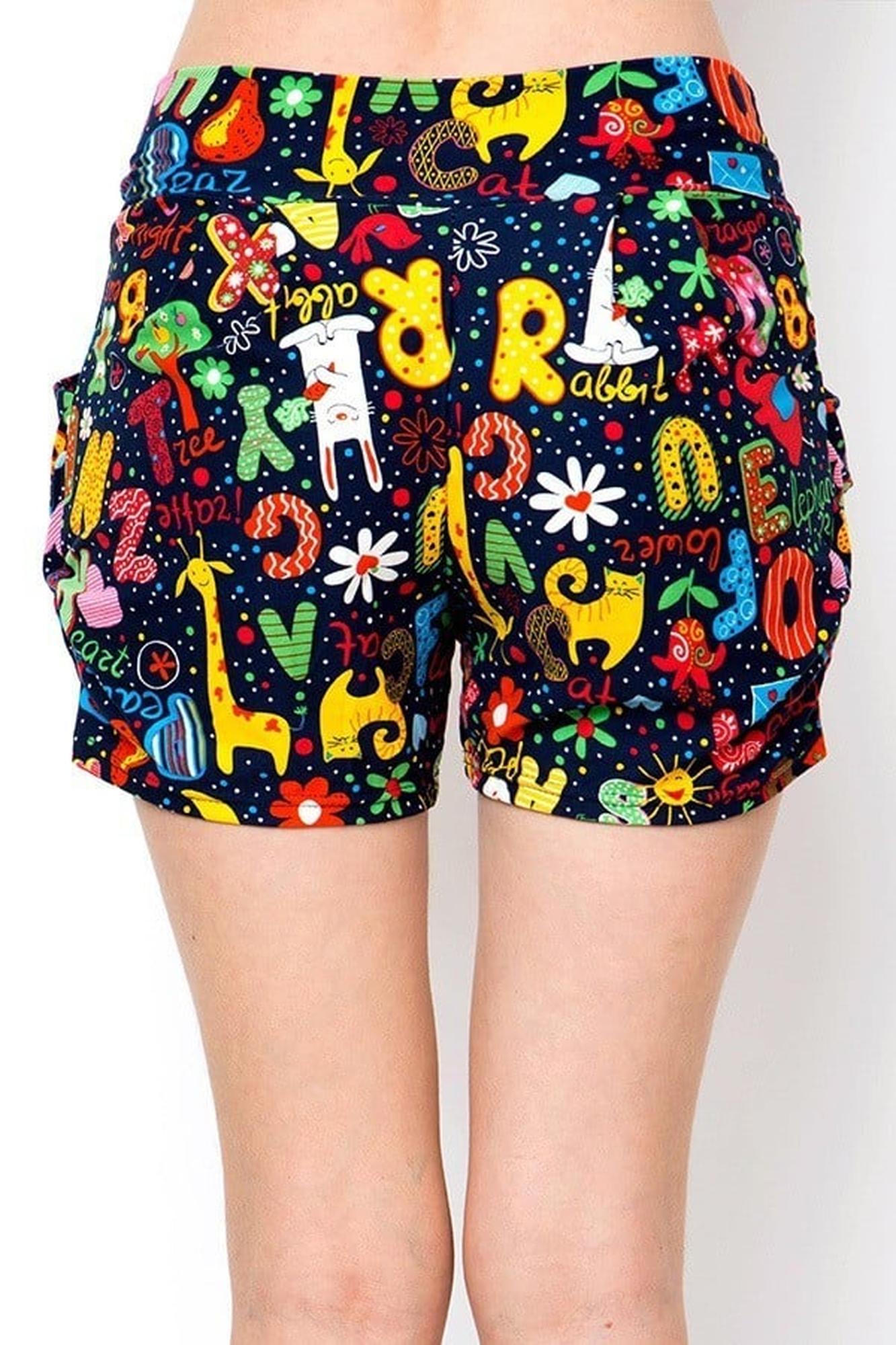 Wholesale Buttery Smooth Animal Letters Harem Shorts