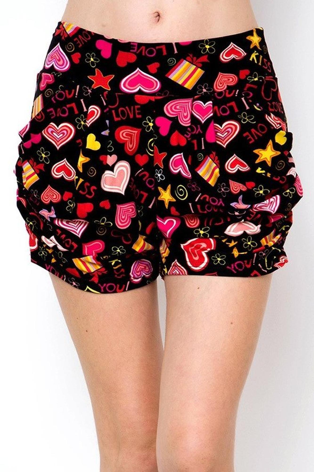 Wholesale Buttery Smooth Symbols of Love Harem Shorts