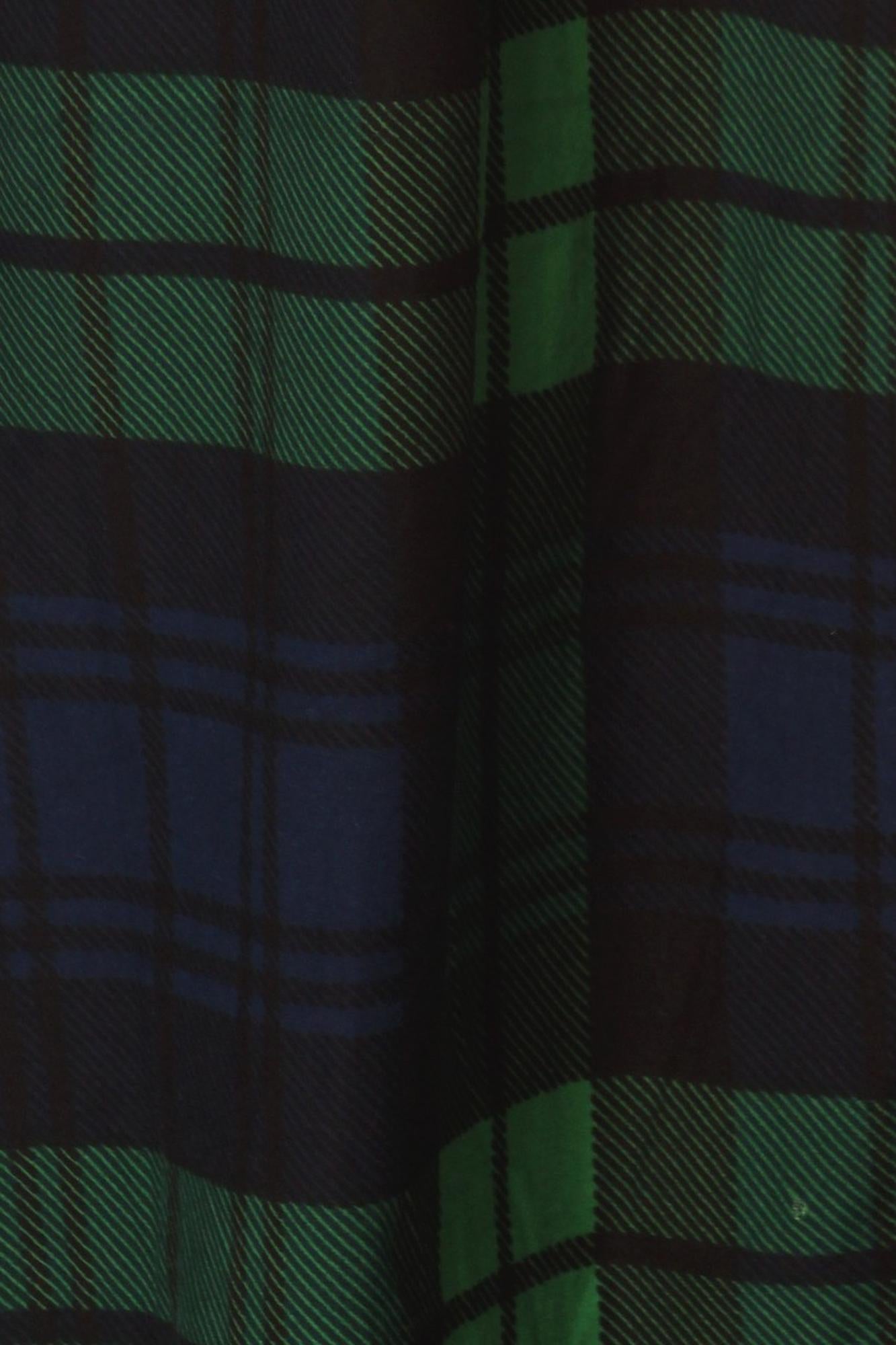 Wholesale Buttery Smooth Green Plaid Maxi Skirt