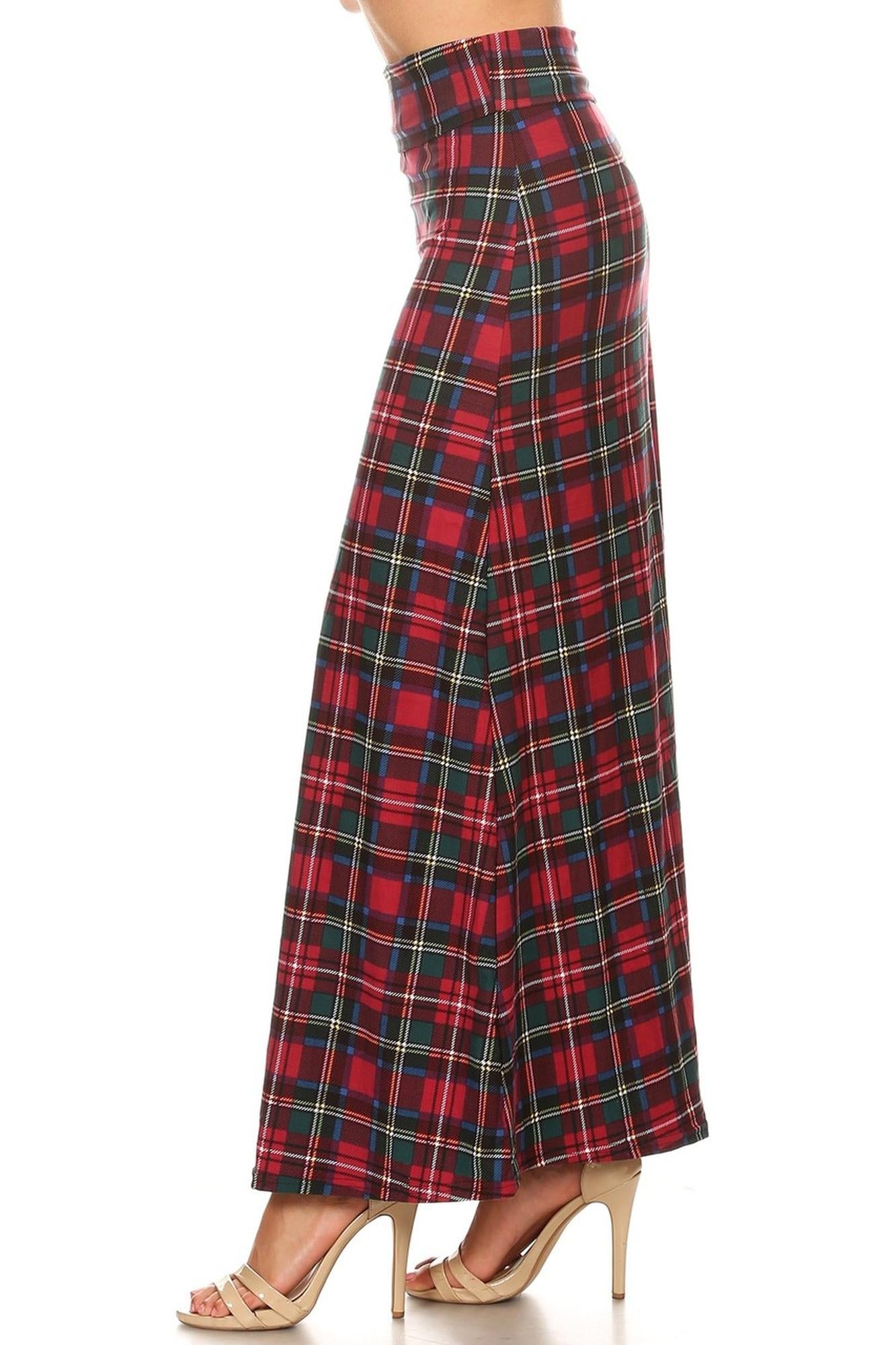 Wholesale Buttery Smooth Modish Plaid Maxi Skirt