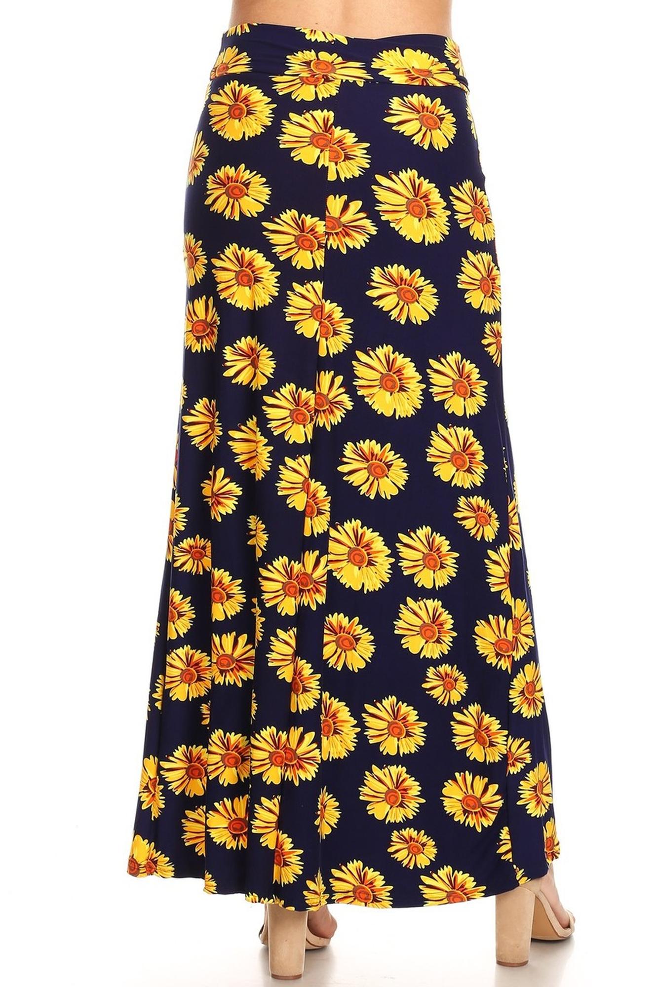 Wholesale Buttery Smooth Summer Daisy Maxi Skirt