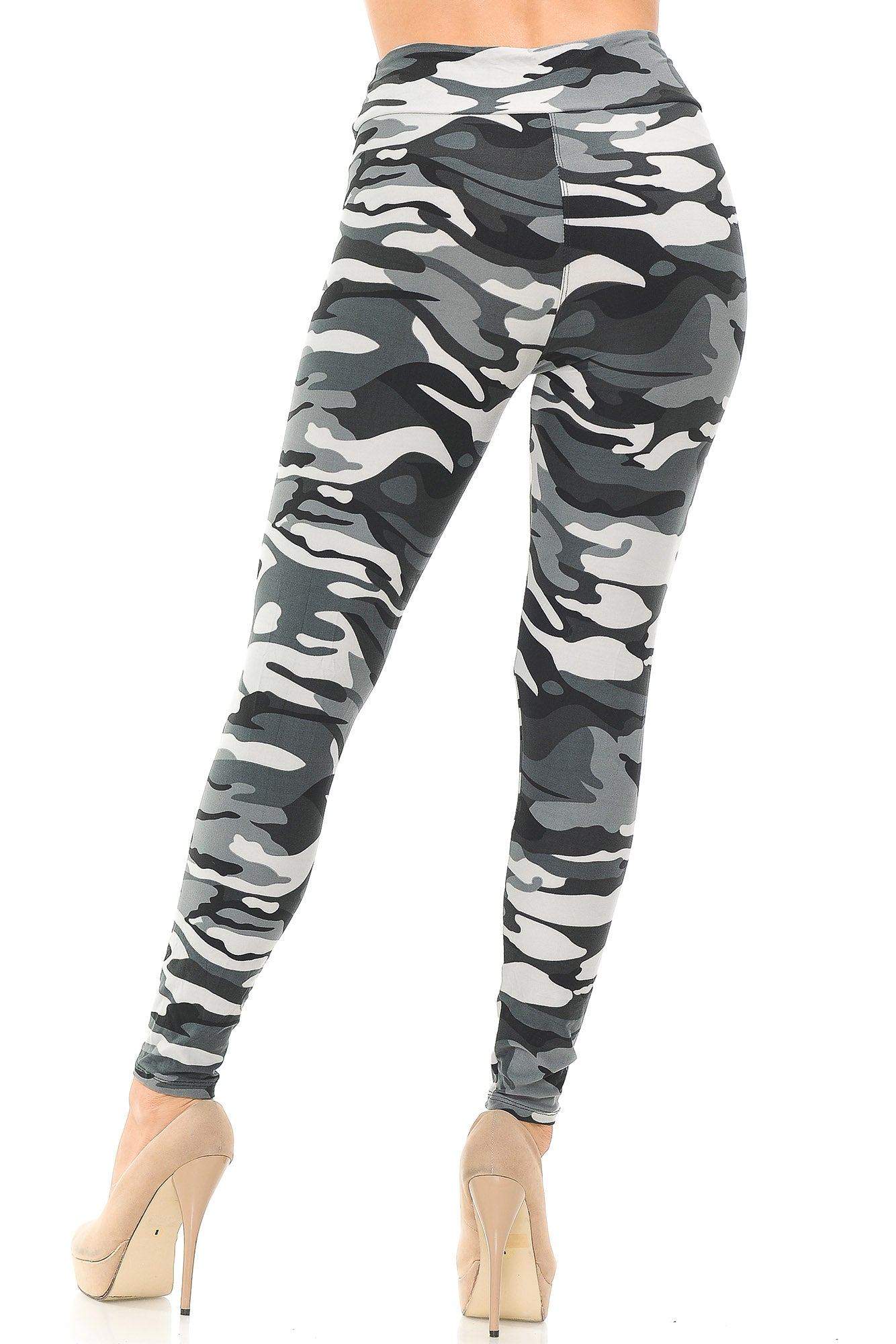Wholesale Buttery Smooth Charcoal Camouflage High Waisted Leggings - EEVEE