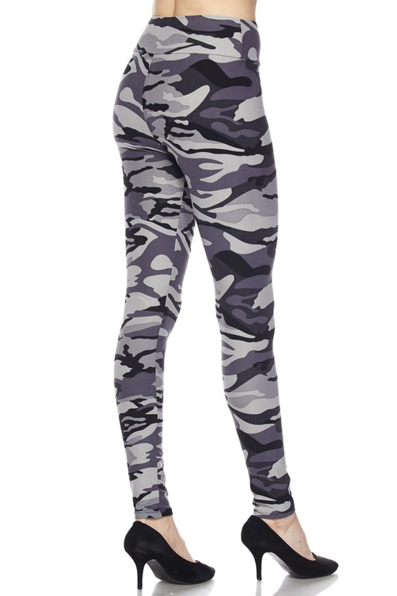 Wholesale Buttery Smooth Charcoal Camouflage High Waist Leggings