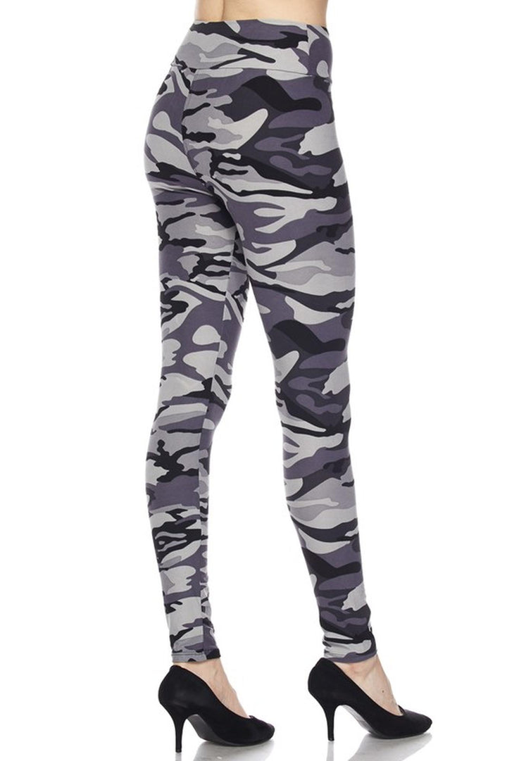 Wholesale Buttery Smooth Charcoal Camouflage High Waist Leggings