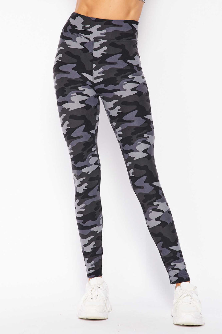 Wholesale Buttery Smooth Charcoal Camouflage High Waist Leggings