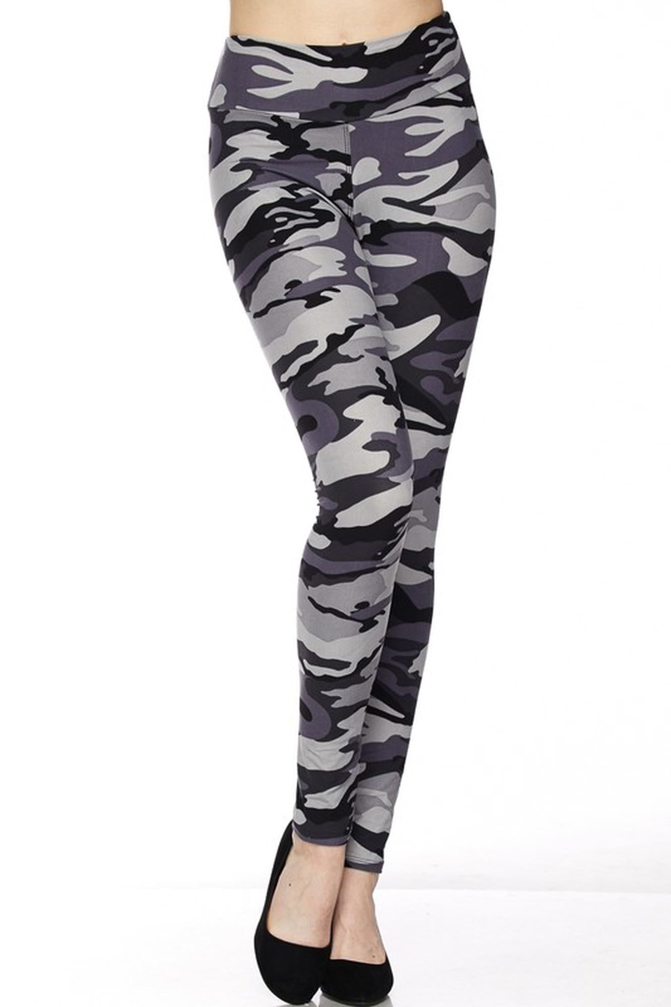 Wholesale Buttery Smooth Charcoal Camouflage High Waist Leggings