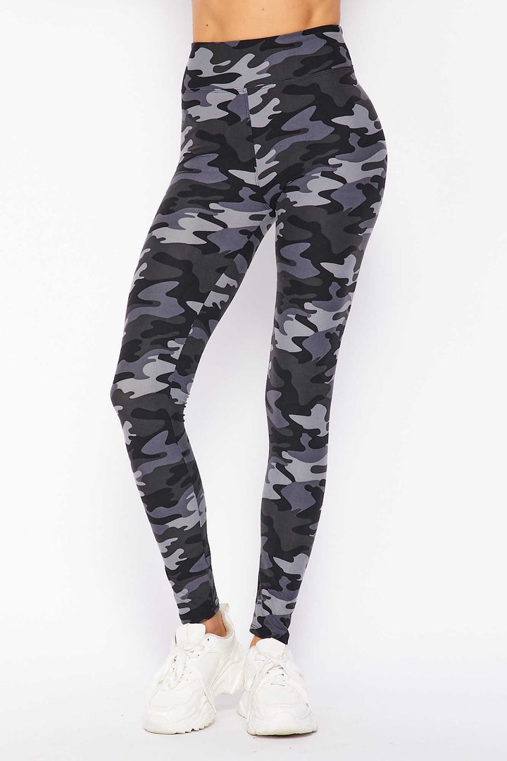 Wholesale Buttery Smooth Charcoal Camouflage High Waist Leggings