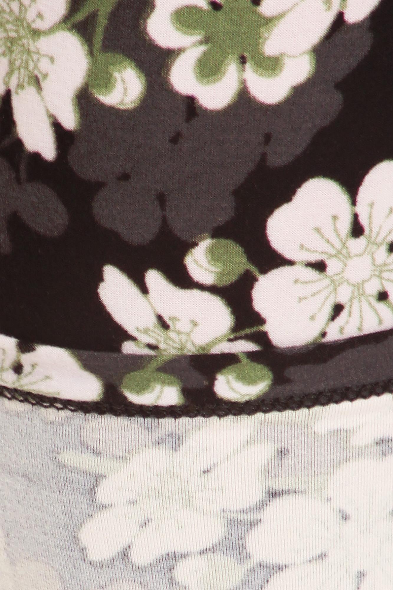 Wholesale Buttery Smooth White Floral Bunch High Waist Leggings