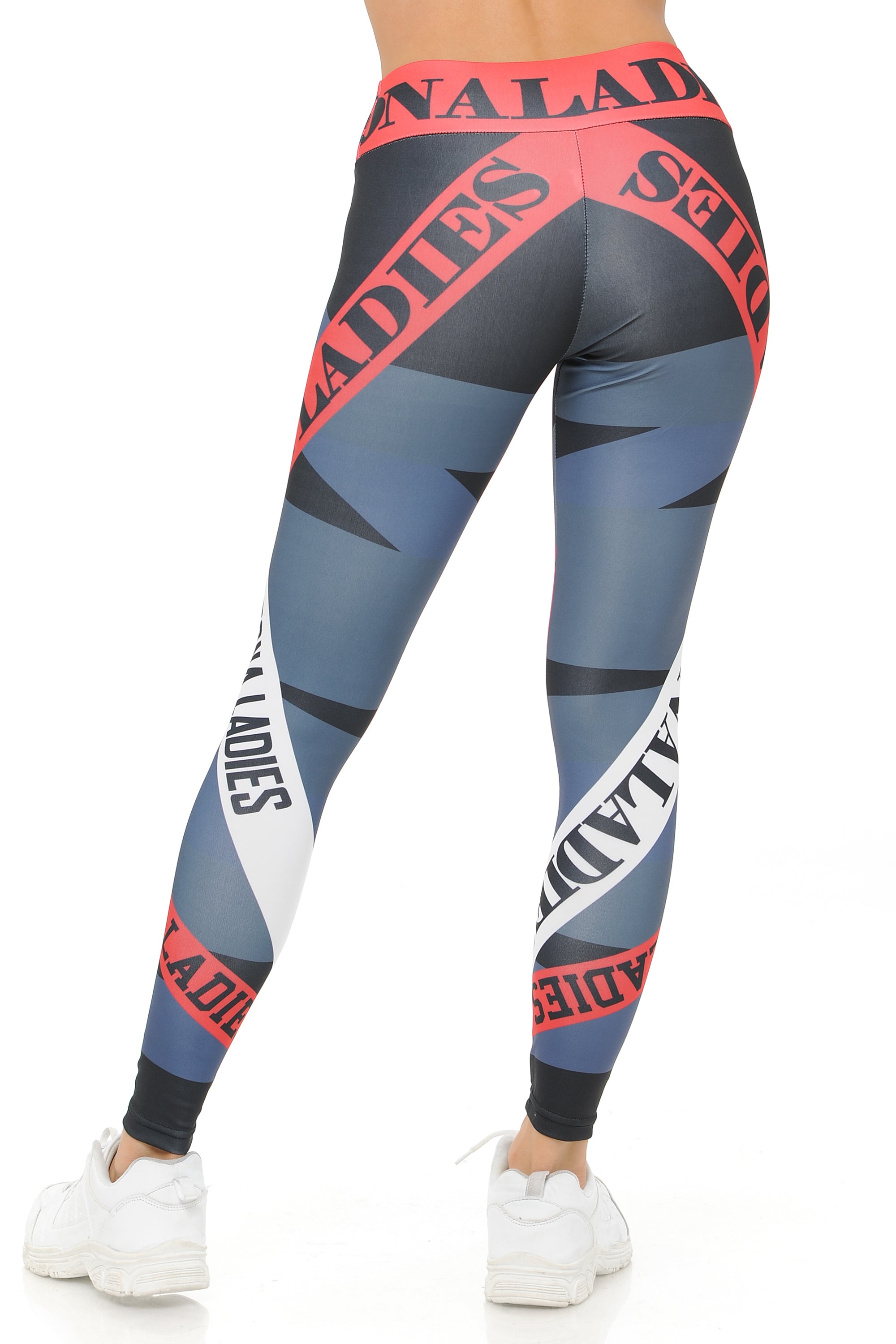Wholesale Ladies Charcoal Banded High Waisted Sport Leggings