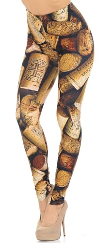 Wholesale Creamy Soft Wine Cork Leggings - USA Fashion