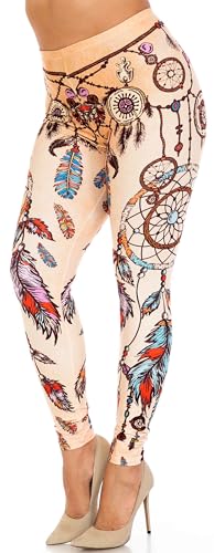 Wholesale Creamy Soft Dreamcatcher Extra Plus Size Leggings - 3X-5X - USA Fashion