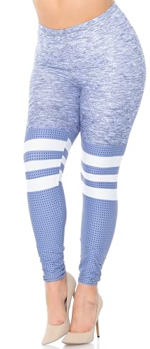 Wholesale Creamy Soft Split Sport Light Heathered Plus Size Leggings - USA Fashion