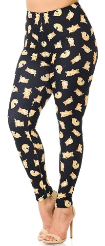 Wholesale Creamy Soft Playful Kitty Cats Plus Size Leggings