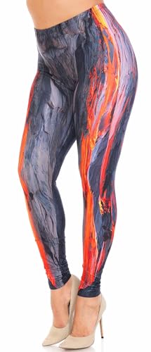 Wholesale Creamy Soft Hot Lava Plus Size Leggings - By USA Fashion