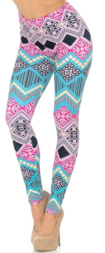 Wholesale Creamy Soft Tasty Tribal Extra Plus Size Leggings - 3X-5X - USA Fashion