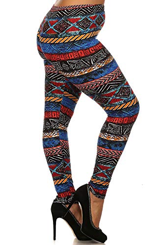 Wholesale Buttery Smooth Tulum Tribal Plus Size Leggings