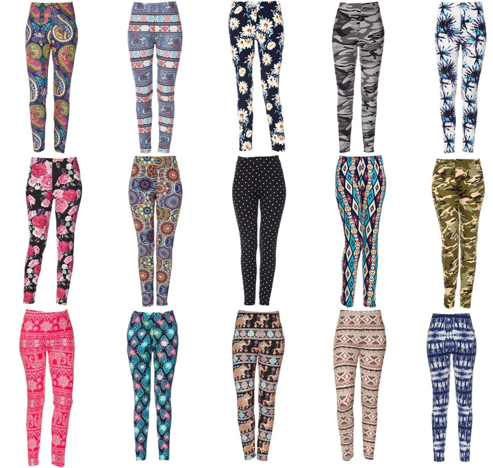 Mixed Clearance Leggings Bulk Pack | Brand-New Assorted Leggings 25 Pack
