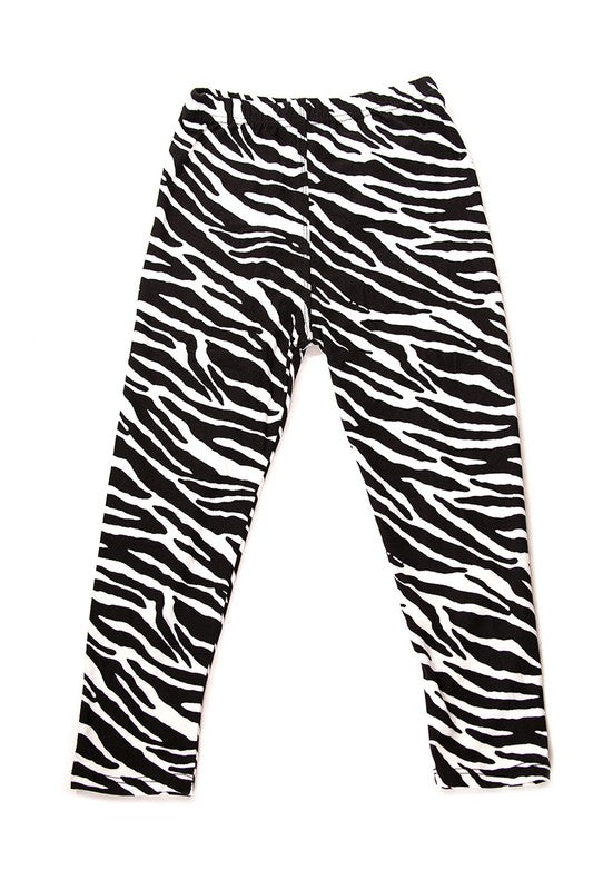 Wholesale Buttery Soft Zebra Print Kids Leggings