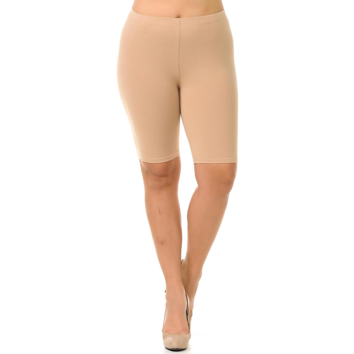 Wholesale USA Basic Cotton Plus Size Thigh Shorts - Bermuda Shorts