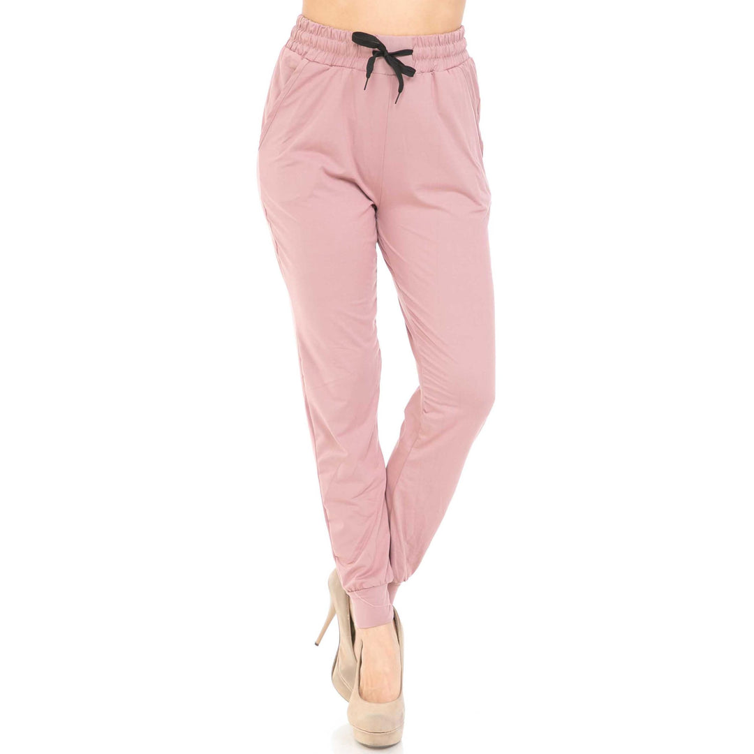 Wholesale Buttery Smooth Solid Basic Mauve Joggers - EEVEE