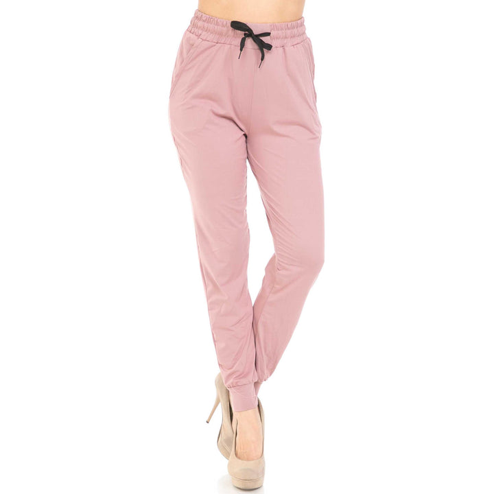 Wholesale Buttery Smooth Solid Basic Mauve Joggers - EEVEE