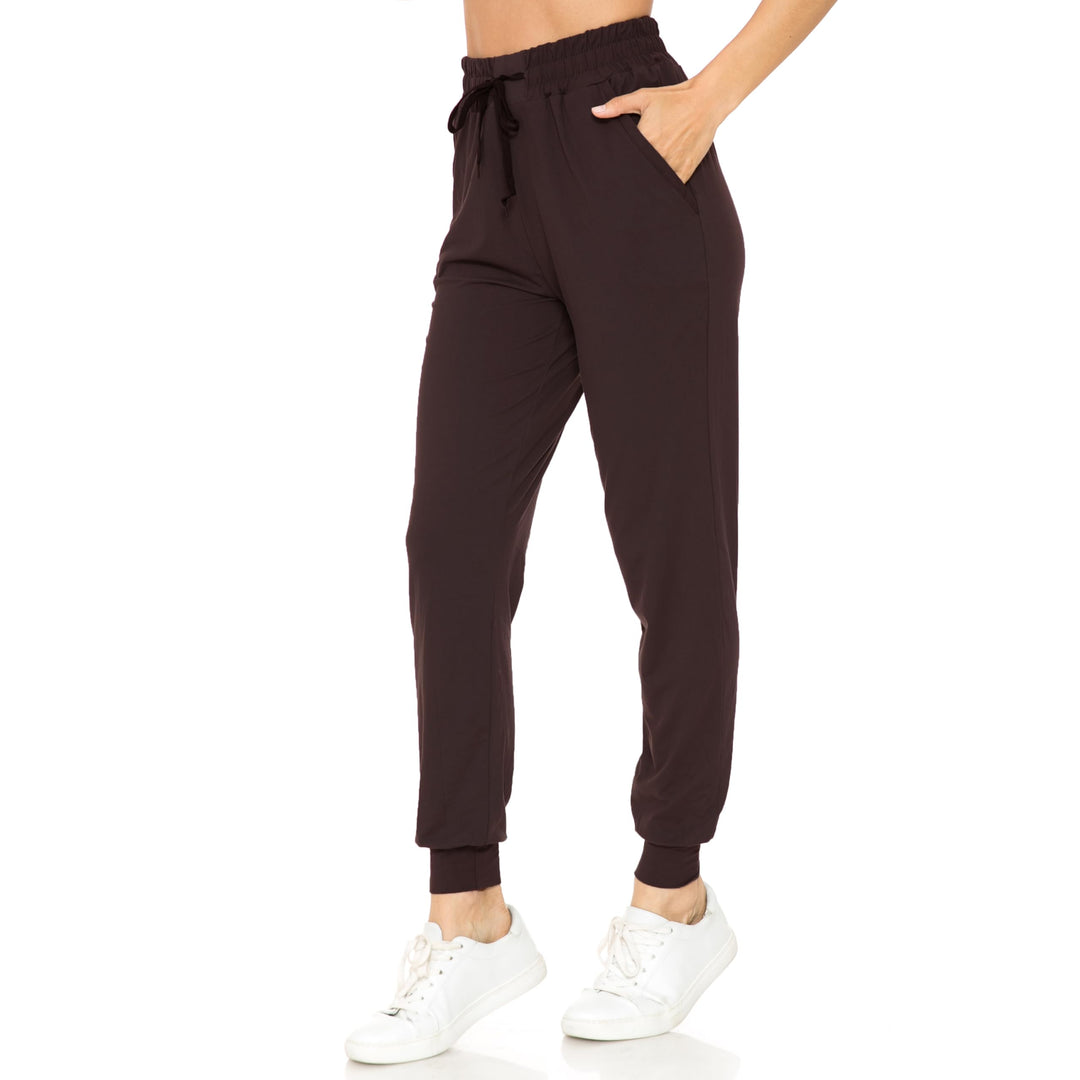 Wholesale Buttery Smooth Solid Basic Brown Joggers - EEVEE