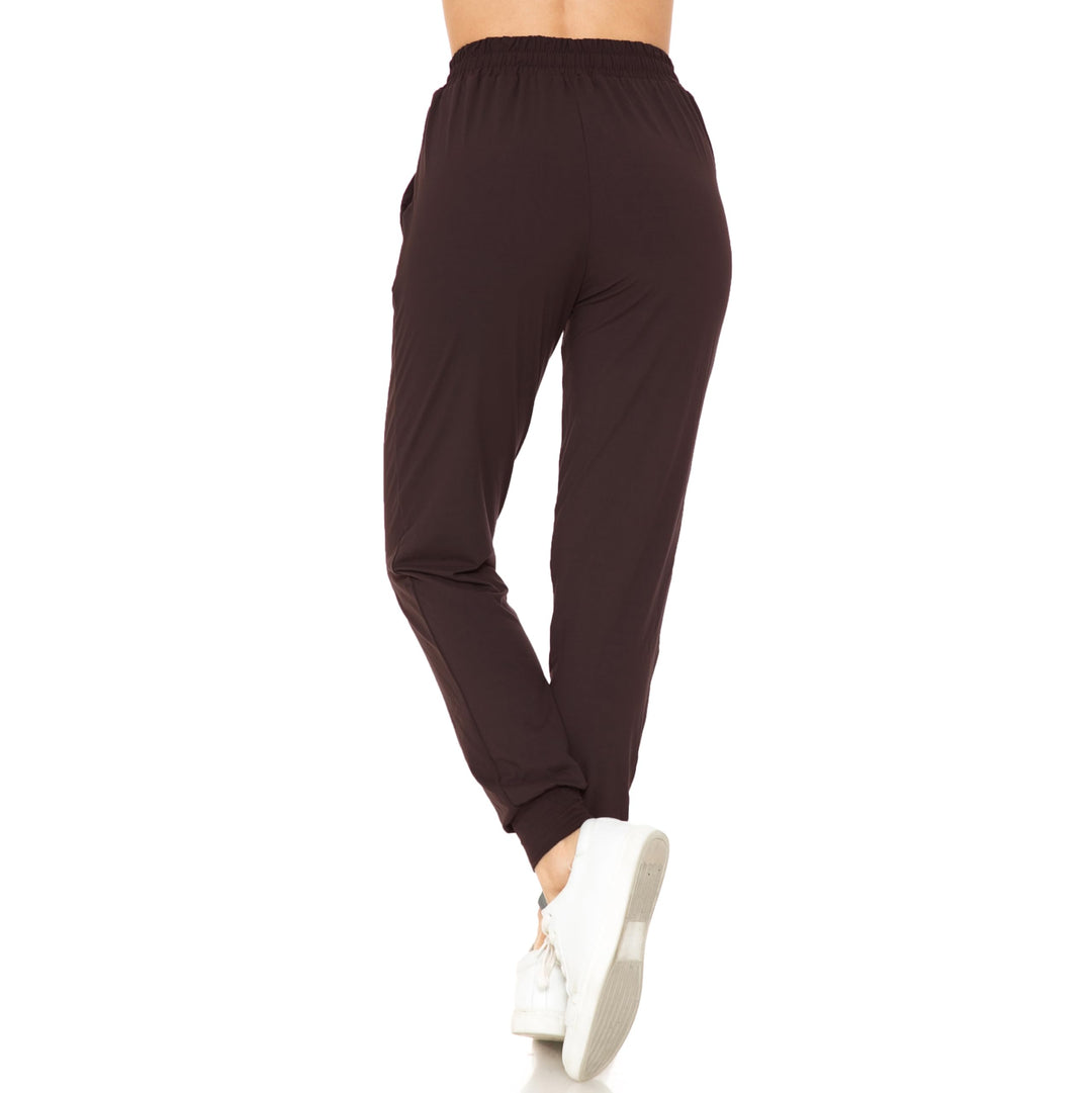 Wholesale Buttery Smooth Solid Basic Brown Joggers - EEVEE
