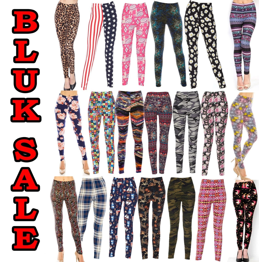 Mixed Clearance Leggings Bulk Pack | Brand-New Assorted Leggings 25 Pack