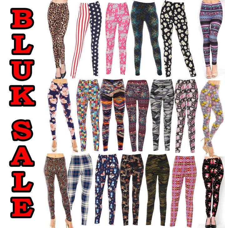 Mixed Clearance Leggings Bulk Pack | Brand-New Assorted Leggings 25 Pack